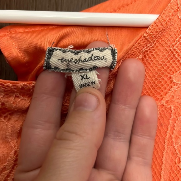 Bright orange/pink lace dress - Picture 5 of 8